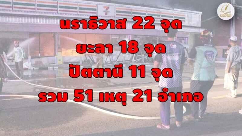 สรุปป่วนใต้ 22 ส.ค. – นราฯอ่วม “ชุดดำ” อาละวาด คาร์บอมบ์-เผา อบต.